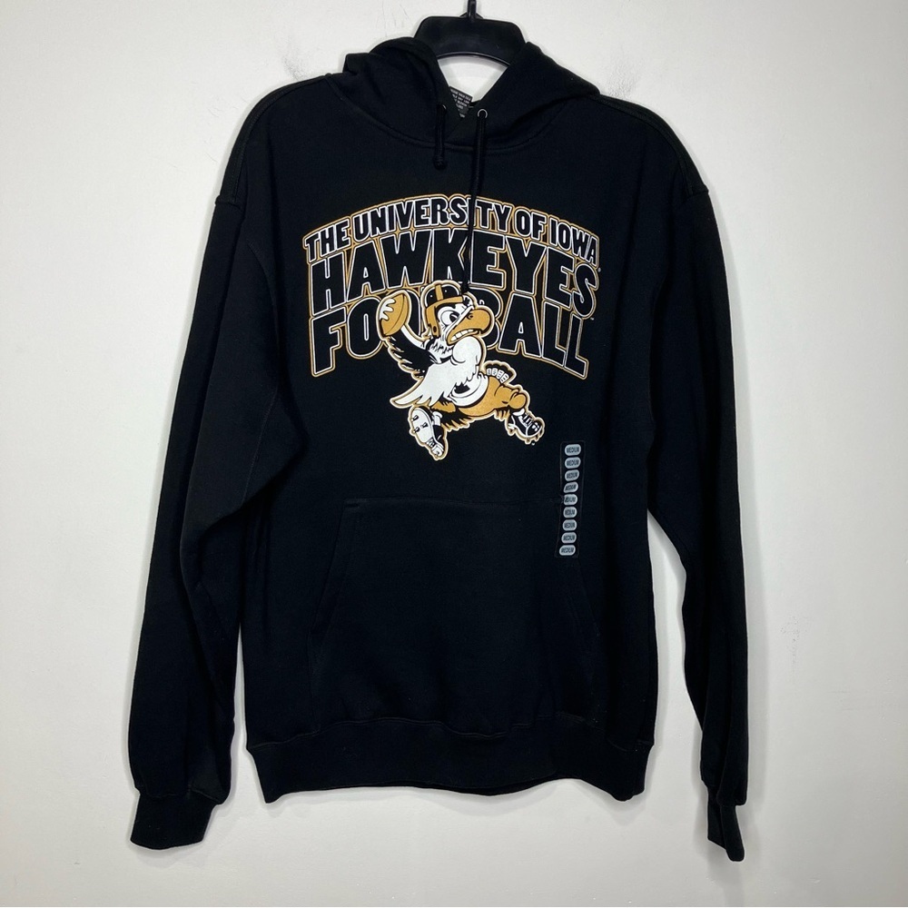 University of Iowa Hawkeyes football hoodie sweatshirt black size‎ medium